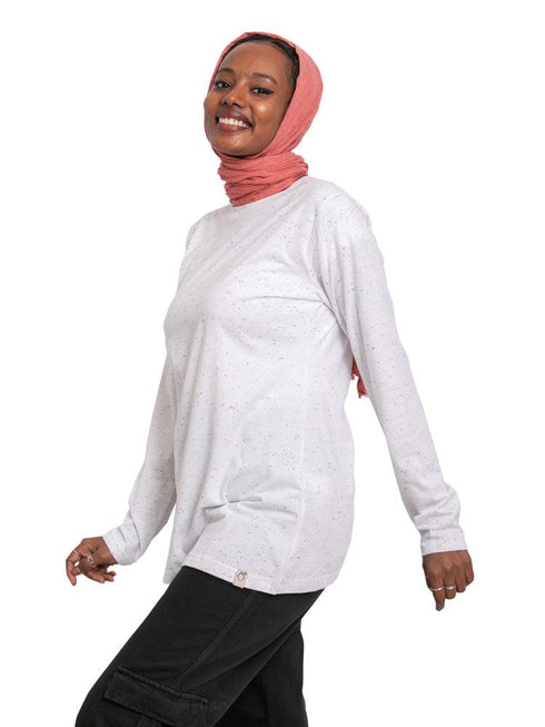 Dots - White B - Long - Sleeve - Khotwh